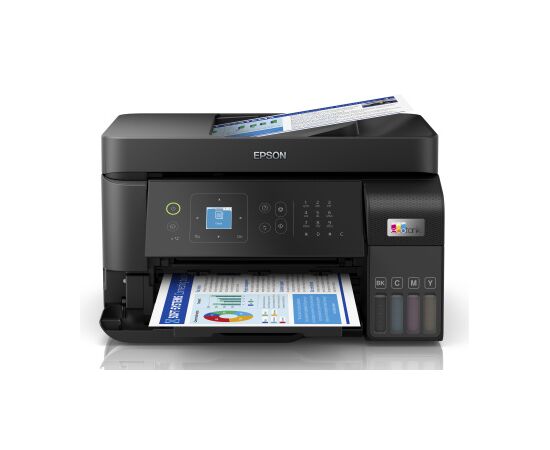 МФУ струйное цветное Epson L5590  C11CK57404, А4, до 33 стр/мин, LAN, WiFi, ADF, duplex, fax, черн.чернила в компл. 2 шт