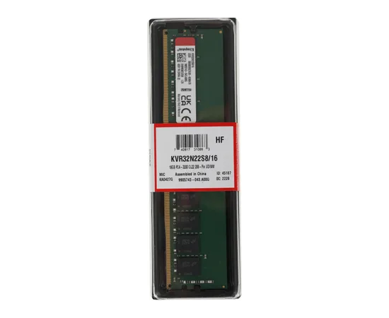 Модуль памяти Kingston KVR32N22S8/16 DDR4, 16GB, DIMM  PC4-25600/3200MHzamp;