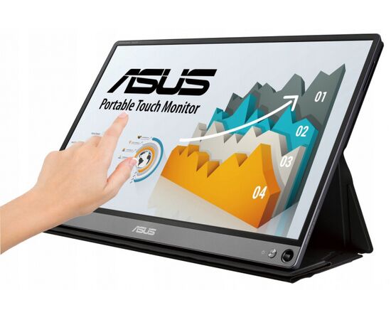 Монитор ASUS MB16AHT 15.6" IPS,Touch,16:9 FHD (1920x1080x60Hz),250cd/m2,700:1,178/178,5ms,2xUSB-C,mHDMI,Sp1W