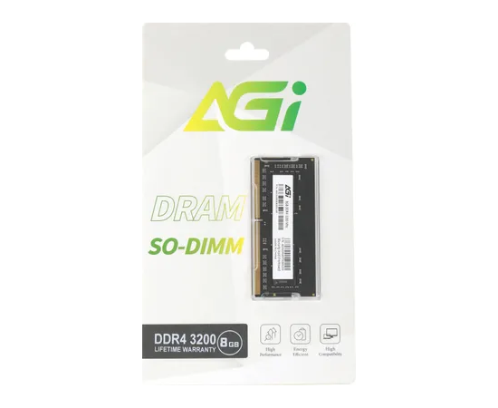 ОЗУ для Ноутбука AGI SO-DIMM DDR4, 8Gb, 3200MHz, AGI320008SD138-ST