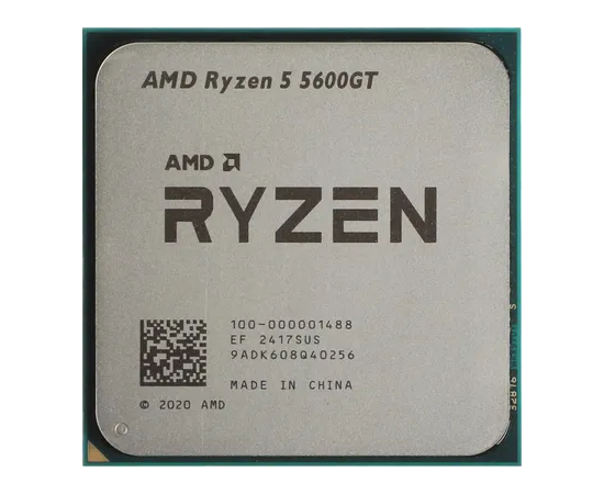 Процессор AMD Ryzen 5 5600GT, AM4, 6C/12T, 3.6GHz base, 4.6GHz Turbo, L3 16Mb, 100-000001488, Tray