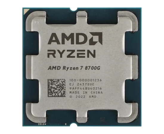 Процессор AMD Ryzen 7 8700G, AM5, 8C/16T, 4.2GHz base, 5.2GHz Turbo, L3 16Mb, AMD Radeon 780M, 100-000001236, Tray