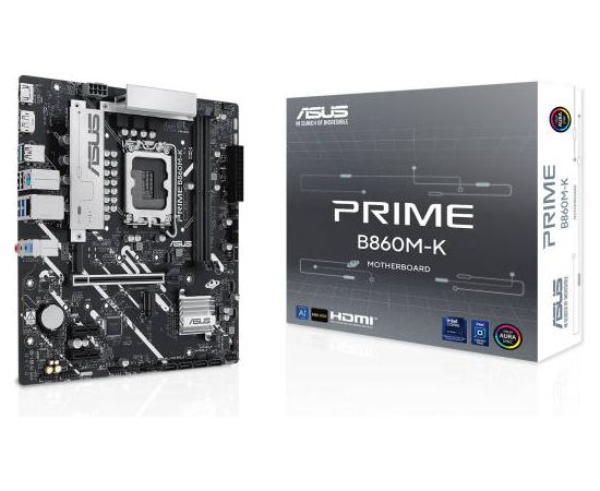 Сист.плата ASUS PRIME B860M-K, B860, 1851, 2xDDR5, PCI-E x16, 2xPCI-E x1, M2, SATA, HDMI, DP, BOX