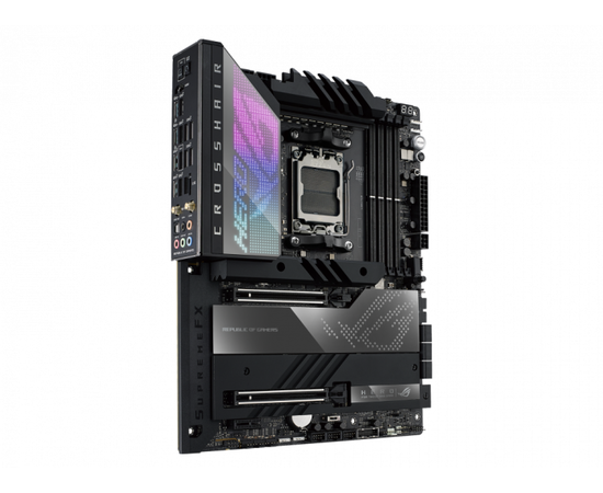 Сист. плата ASUS ROG CROSSHAIR X670E HERO, AM5, 4xDDR5, 2xPCI-E x16 , PCIe x1, 4xM.2, SATA, WIFI6E, BOX