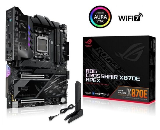 Сист.плата ASUS ROG CROSSHAIR X870E APEX, X870E, AM5, 2xDDR5, 2xPCI-E x16, PCI-E x1, 5xM2, SATA, 2xUSB4, Wi-Fi 7, BOX