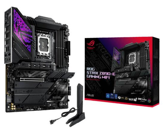Сист.плата ASUS ROG STRIX Z890-E GAMING WIFI, Z890, 1851, 4xDDR5, PCI-E x16, M2, SATA, HDMI, DP, Thundrbolt. WIFI7, BOX