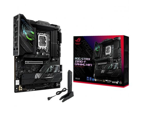 Сист.плата ASUS ROG STRIX Z890-F GAMING WIFI, Z890, 1851, 4xDDR5, PCI-E x16, M2, SATA, DP, HDMI, Thunderbolt, WIFI 7,BOX