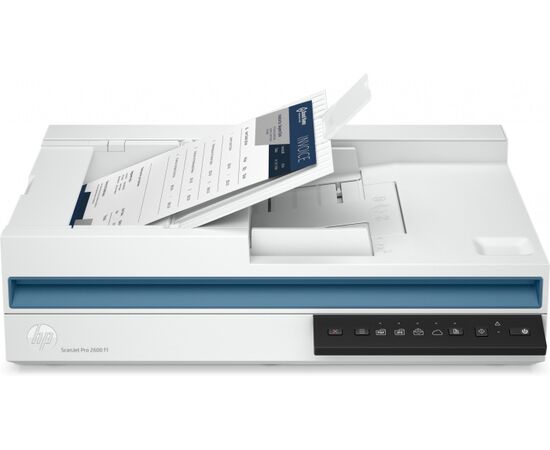 Сканер планшетный с ADF HP ScanJet Pro 2600 f1 20G05A, A4, CISб 25стр/мин, 50 изоб/мин, двустор.сканирование за 1 проход