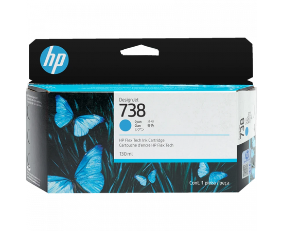 Струйный картридж HP 738 498N5A голубой 130 мл  для HP DesignJet T850, T950