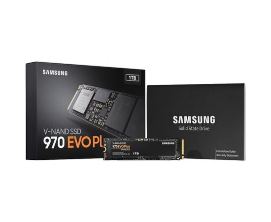 Твердотельный накопитель SSD Samsung 970 EVO PLUS, MZ-V7S1T0BW  [1000 ГБ,M2,NVMe,чтение: 3500 МБ/с,запись: 3300 МБ/с,TLC