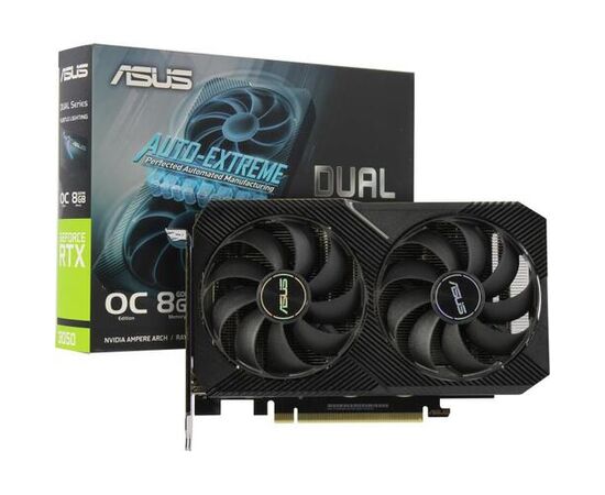 Видеокарта ASUS Dual GeForce RTX™ 3050 V2 OC Edition 8GB GDDR6, 128bit, 2560 CUDA Core, DVI-D, HDMI, DP, BOX