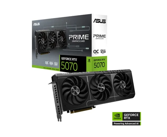 Видеокарта ASUS DUAL-RTX5070-O12G, 12Gb GDDR7 OC Edition, 192bit, HDMI, DP, BOX