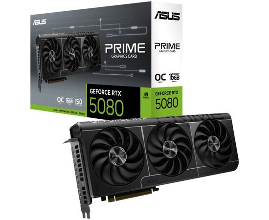Видеокарта ASUS PRIME-RTX5080-O16G, RTX 5080, 16G OC GDDR7, 256bit, HDMI, DP, BOX