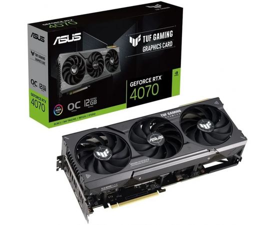 Видеокарта ASUS TUF-RTX5070-O12G-GAMING, 12Gb GDDR7, 192-bit, Cuda Core 6144, HDMI, DP, BOX