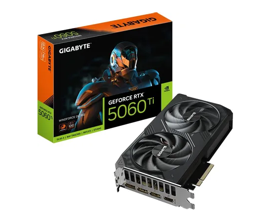 Видеокарта Gigabyte GV-N506TWF2OC-16GD 1.0, 16Gb GDDR7, 128 Bit, HDMI, DP, BOX