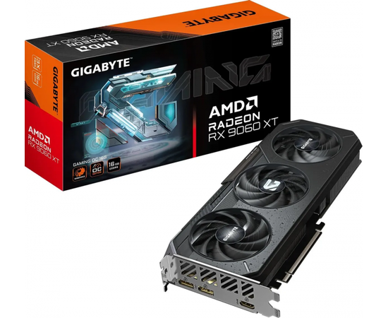 Видеокарта Gigabyte GV-R9060XTGAMING OC-16GD, 16Gb GDDR6, 128bit, HDMI, DP, BOX