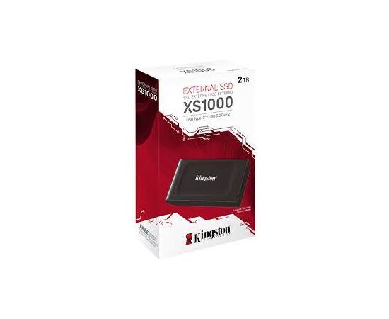 Внешний SSD Kingston SXS1000/2000G 2TB, USB 3.2 Gen 2, до 1050 МБ/с (чтение), 1000 МБ/с (запись), кабель USB-C к USB-A